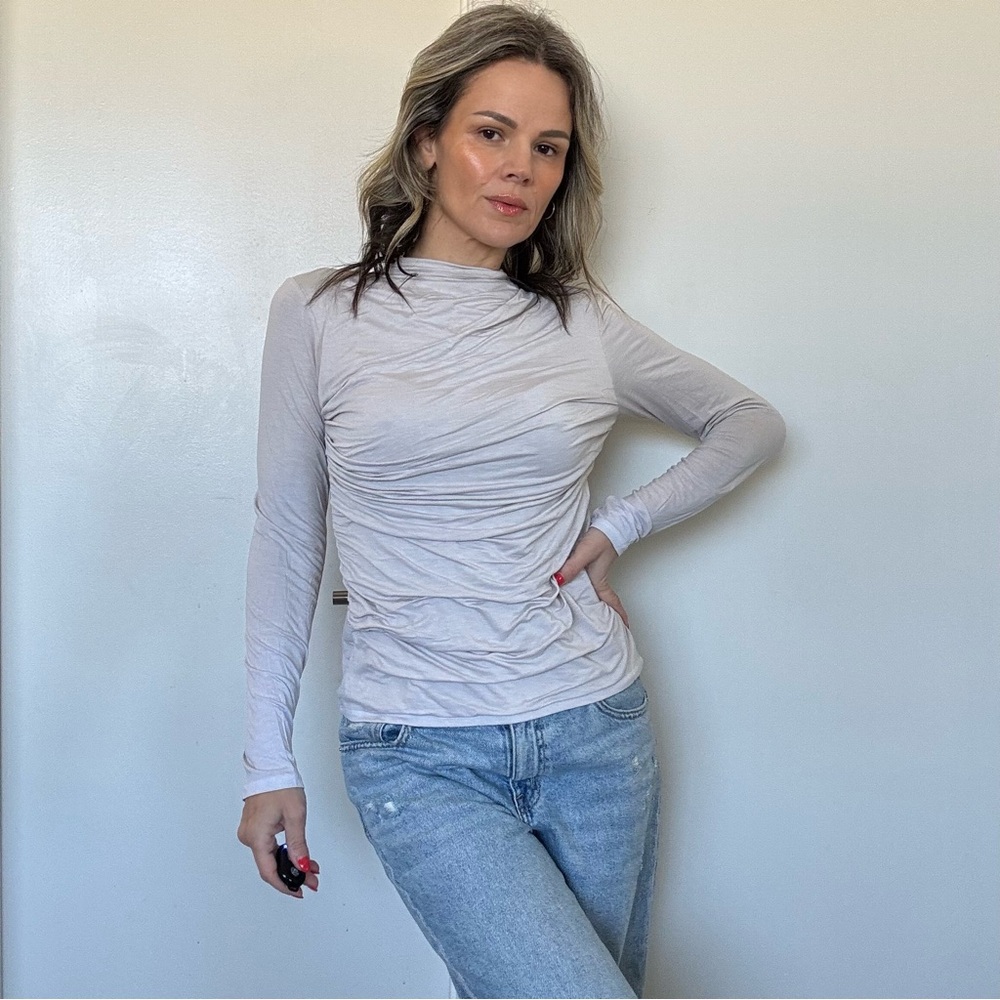Enza Costa Knit Twist Jersey Top